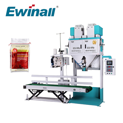 DCS-15FB2 เครื่องบรรจุเมล็ดข้าวโรงสี Ewinall หน้าจอสี 2.5 กก. - 15 กก.