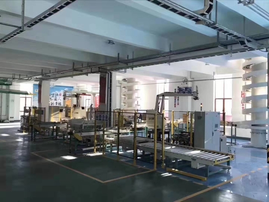 100NL/ Min Robotic Bag Palletizer บรรจุภัณฑ์อุตสาหกรรม PLC ระบบจัดเรียงสินค้าอัตโนมัติ