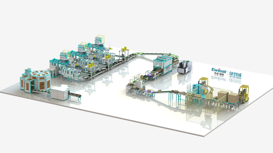 0.6MPa สามเฟส Robotic Bag Palletizer สูญญากาศถุงใหญ่อาหารอัตโนมัติสายการบรรจุ
