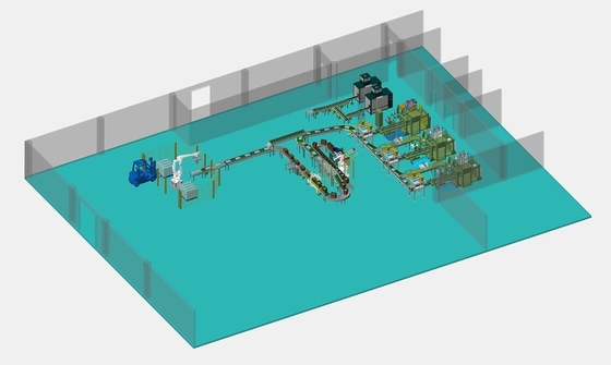 Servo Motion มัลติฟังก์ชั่นสายการบรรจุอัตโนมัติ Converying Robot Palletzing System