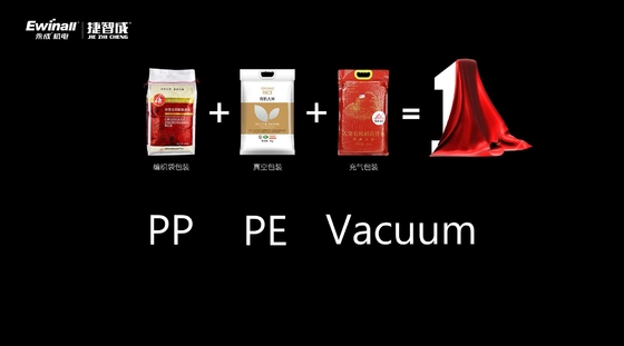 เครื่องบรรจุแป้งอัตโนมัติ 12KW QESM PP Pouch บรรจุและปิดผนึก