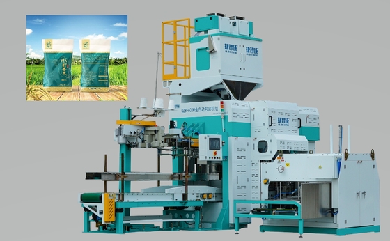 เครื่องบรรจุข้าวอัตโนมัติแบบแท่นวางสินค้า 5.5KW 25 กก. ถึง 50 กก.