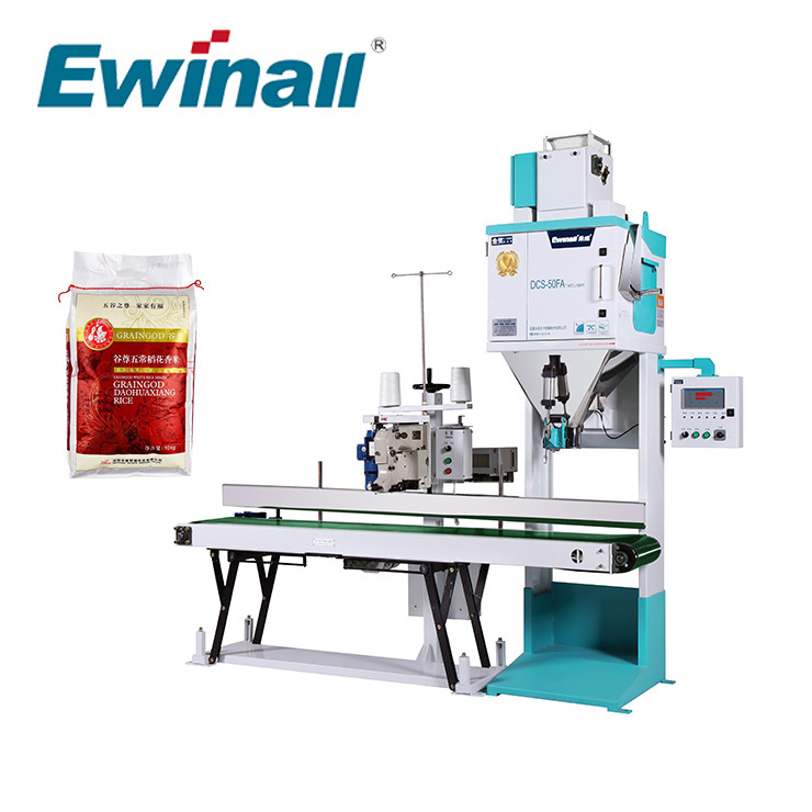 DCS-50FA1 เครื่องบรรจุข้าวอัตโนมัติ Ewinall เครื่องชั่งน้ำหนักอาหารเม็ดถั่วเมล็ดถั่ว
