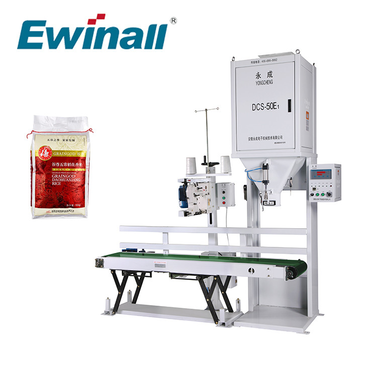 เครื่องบรรจุข้าว 25 กก. 50 กก. ใช้งานง่าย DCS-50E1 Ewinall
