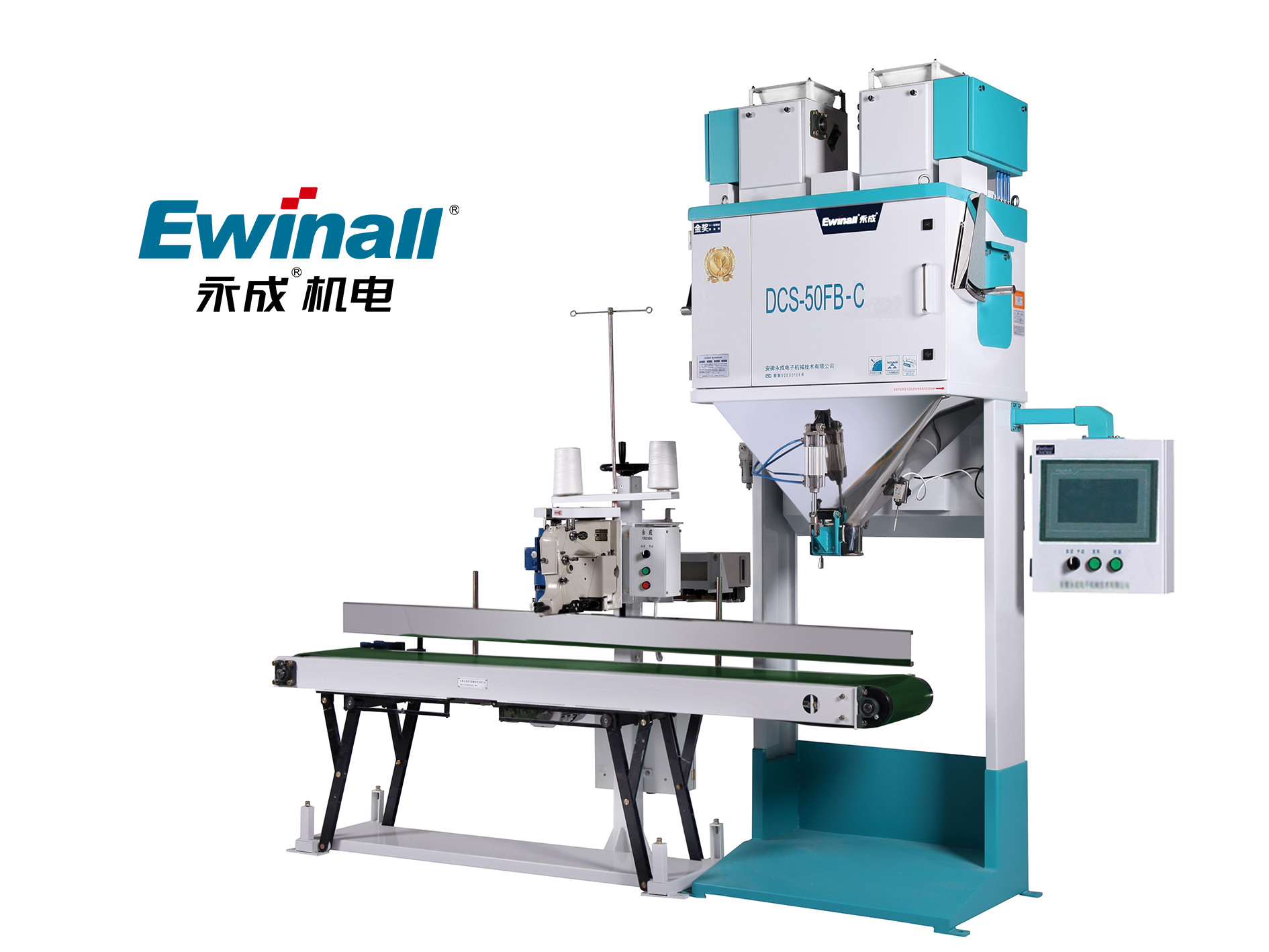 เครื่องบรรจุถั่วเชิงปริมาณอัตโนมัติ 5 - 50 กก. สำหรับข้าวป้อนน้ำตาล